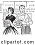 Vector Clip Art of Retro Teenage Couple with Books and School Blueprints in by Picsburg