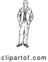 Vector Clip Art of Retro Teenage Guy Standing with His Hands in His Pockets by Picsburg