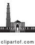 Vector Clip Art of Retro the Qutb Minar in by Patrimonio