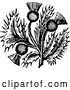 Vector Clip Art of Retro Thistle Flower by Prawny Vintage