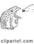Vector Clip Art of Retro Toad Eating a Fly by Prawny Vintage