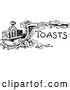 Vector Clip Art of Retro Toast Text with a Toaster by Prawny Vintage