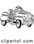 Vector Clip Art of Retro Toy Pedal Taxi Car by Andy Nortnik