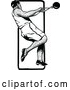 Vector Clip Art of Retro Track and Field Hammer Throw Athlete by Prawny Vintage
