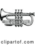 Vector Clip Art of Retro Trumpet by Prawny Vintage