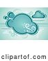 Vector Clip Art of Retro Turquoise Cloud with Vines Sparkles and Circles by Amanda Kate