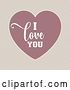Vector Clip Art of Retro Valentines Day I Love You Heart on Polka Dots by KJ Pargeter