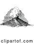 Vector Clip Art of Retro Volcano by Prawny Vintage