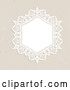 Vector Clip Art of Retro White Doily Frame over a Texture by KJ Pargeter