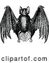 Vector Clip Art of Retro Wild Bat Flying by Prawny Vintage