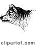 Vector Clip Art of Retro Wild Dog by Prawny Vintage