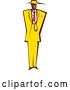 Vector Clip Art of Retro Woodcut Black Guy in a Yellow Zoot Suit by Xunantunich
