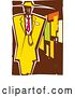 Vector Clip Art of Retro Woodcut Black Guy in a Zoot Suit by Xunantunich