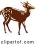 Vector Clip Art of Retro Woodcut Brown and Yellow Visayan or Philippine Spotted Deer by Patrimonio