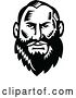 Vector Clip Art of Retro Woodcut Guy with a Big Beard by Patrimonio