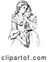 Vector Clip Art of Sisters by Prawny Vintage
