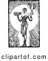 Vector Clip Art of Sketched Guy with Books and a Trophy by Prawny Vintage