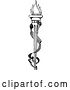 Vector Clip Art of Torch and Scroll by Prawny Vintage
