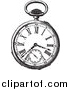 Vector Clipart of a Retro Pocket Watch by BestVector